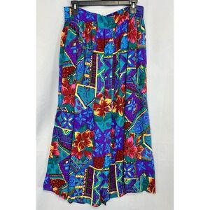 VNG Womens Skirt Cottage Peasant Fairy Prairie Button Front Slits Sides XL Y2K